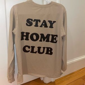 bailey rose lightweight tan stay home club sweatshirt!